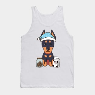 Funny guard dog is having a midnight snack Tank Top